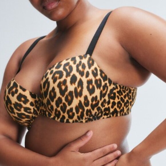Savage X Fenty Soft N’ Savage Padded Underwire Demi Bra Leopard Animal Print 42D - Picture 1 of 10